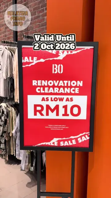 🔥 BRANDS OUTLET RENOVATION CLEARANCE! Prices as low as RM10 & RM20! 😱🛍️ 👔 Me