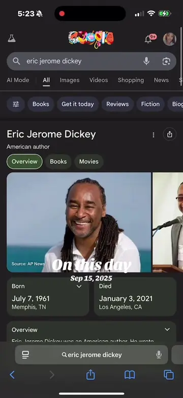 When I say I was distraught!!!!! #ericjeromedickey #BookTok #onthisday 