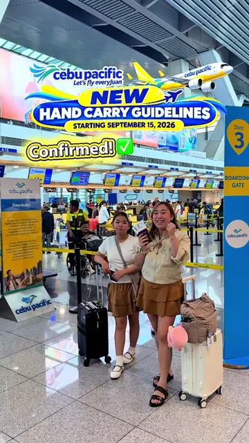𝐂𝐎𝐍𝐅𝐈𝐑𝐌𝐄𝐃! ✈️🧳 New CebPac Hand Carry Policy Starting today, September 