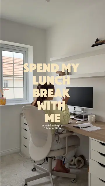 I just love a productive lunch hour as a busy 9-5 girl 🧺🥙📦 #lunchbreak #9to5 