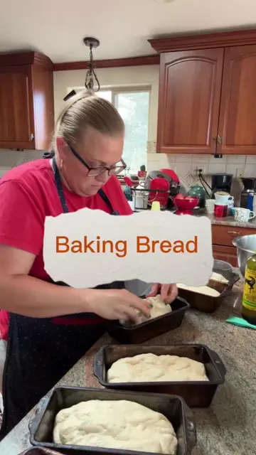 I bake a lot of bread for our family and today I also had an order for four loav