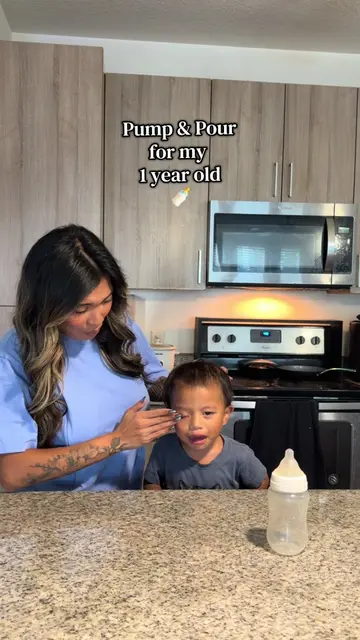 Someone was getting impatient waiting for his milk😅 #pumpingmom #momoftiktok #p