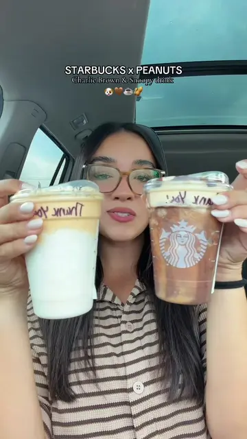 For a limited time only!(9/15)☕️🤎 Trying the new Starbucks x PEANUTS drinks — t