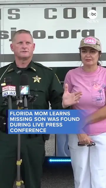 A Florida mother learned her missing 16-year-old son had been found safe during 