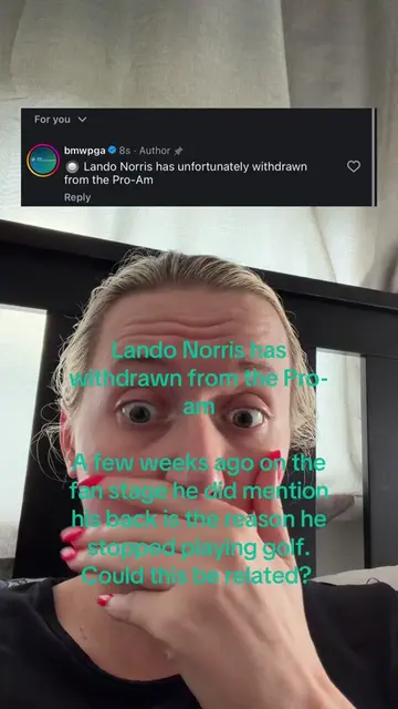 Lando Norris has withdrawn from the Pro-AM torunament  After the summer break wh