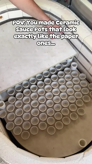 POV: You made ceramic sauce pots that look exactly like the little paper ones…  