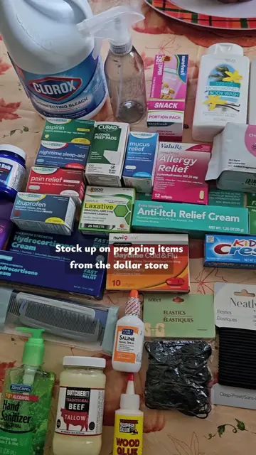 The dollar store is a great place to stock up on many items for prepping. List i