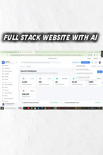 full stack website with ai #website #design #share 