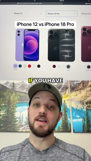 iPhone 12 vs iPhone 18 Pro #iphone12 #iphone18pro #techtok #igageit #compare 