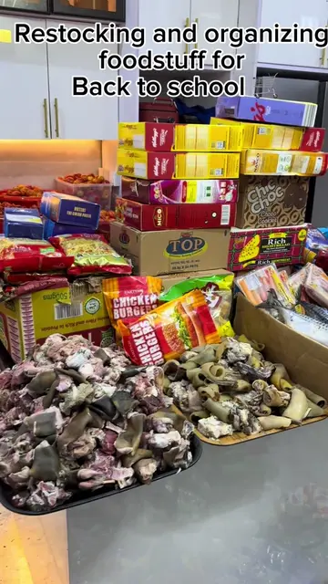 Restocking and organizing foodstuff for back to school🥰🥰 this is what happens 