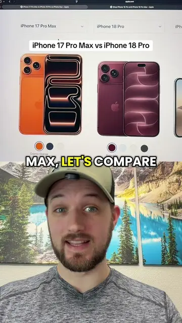 iPhone 17 Pro Max vs iPhone 18 Pro #iphone17promax #iphone18pro #techtok #igagei