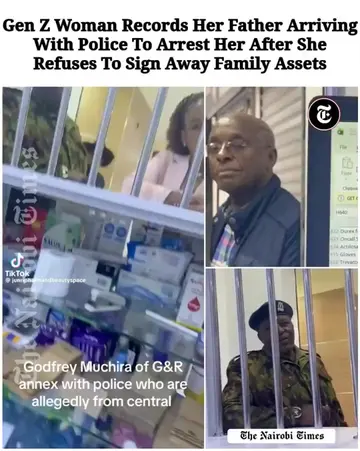 A Gen Z woman recorded tense moment her father arrived at her workplace with pol