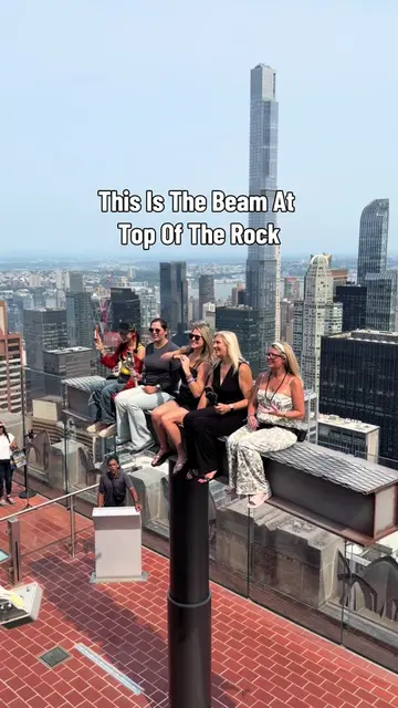 Would you try The Beam at Top of the Rock? 👀 This experience recreates the famo