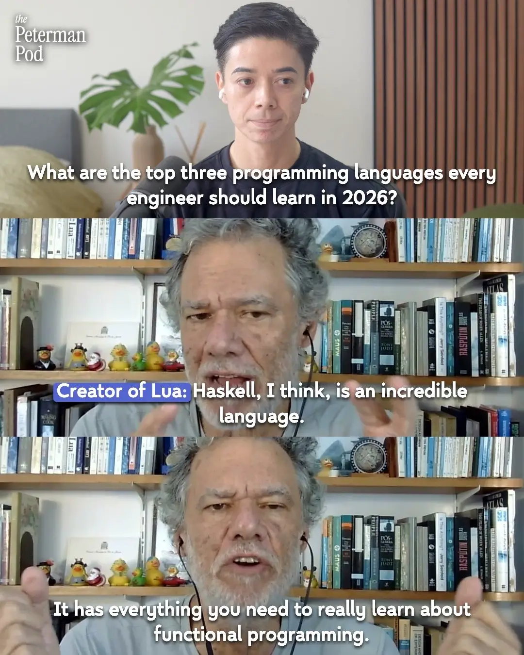 Roberto Ierusalimschy (creator of Lua): “Haskell, I think, is an incredible lang