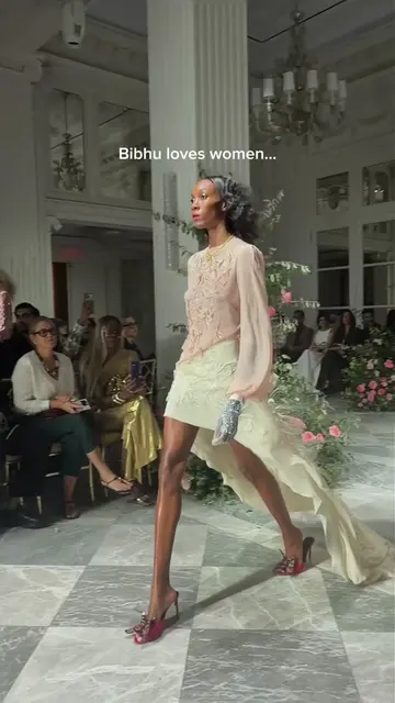 falling off my seat front row at the @Bibhu Mohapatra show because wow the sprin