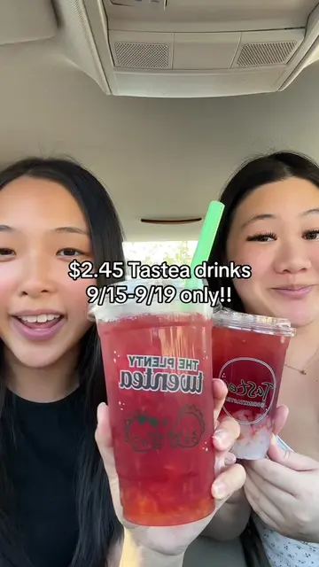 @Tastea blast from the past deals!! $2.45 peach me sweetea so yummy! I can never