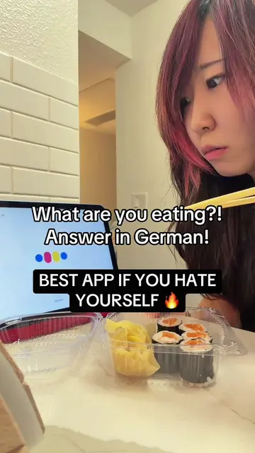 EWWW, PINGO 😭 #eating #sushi #german #learning #language