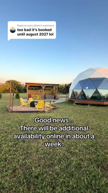 Replying to @mars_bbars glamping availability & how to book this glamping done r