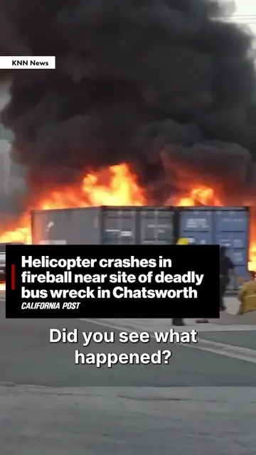 BREAKING: At least one person is dead following a news helicopter crash in Chats
