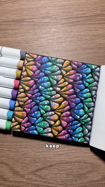 rainbow scribble ✨️ products used:  ohuhu markers 48 set meeden art fineliner pe