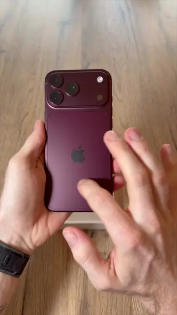 Unboxing the iPhone 18 Pro Max in Burgundy! 🍎📦 this thing is genuinely so beau