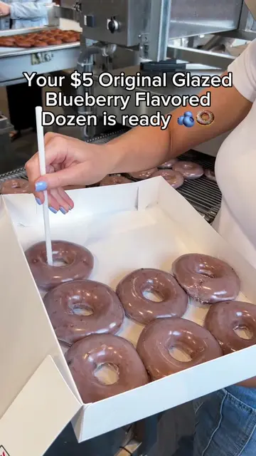 $5 Original Glazed Blueberry Flavored dozen 🫐✨ When you buy any dozen starting 