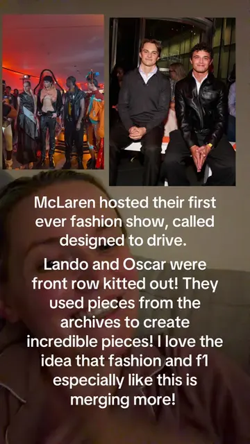 McLaren hosted their first fashion show! Called Designed to Race!  Looks like it