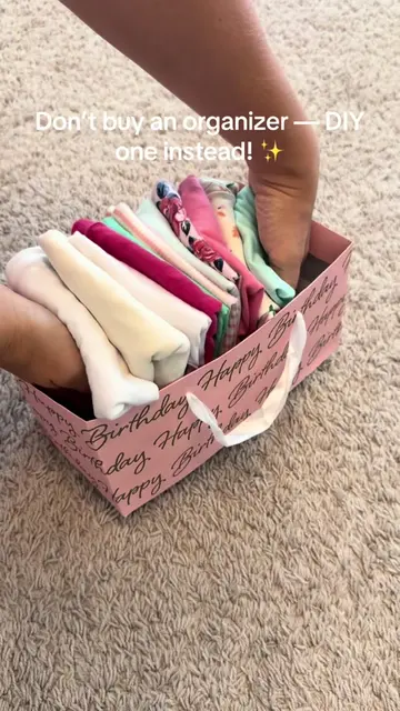 Gift bag → $0 organizer!  #DIY #homehack #organizerideas #lifehackvideo #momtips