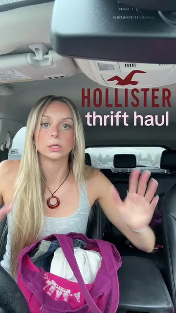 HOLLISTER HOTTIE DOWN‼️#thrifthaul #goodwillhaul #thrifting #hollister #2000s