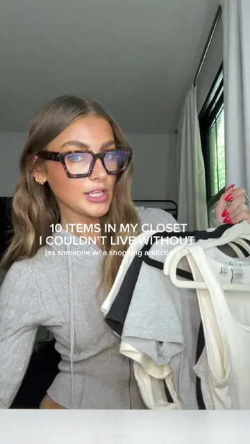 10 of my wardrobe essentials! 💌✨  #aritzia #closetstaples #wardrobeessentials #