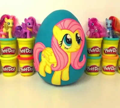 Giant Fluttershy Play-Doh Surprise Egg! 🩷✨ #unboxing #nostalgia #blindbag #blin