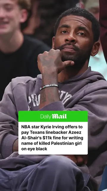 NBA star Kyrie Irving has offered to pay the $11k fine for Houston Texans star A