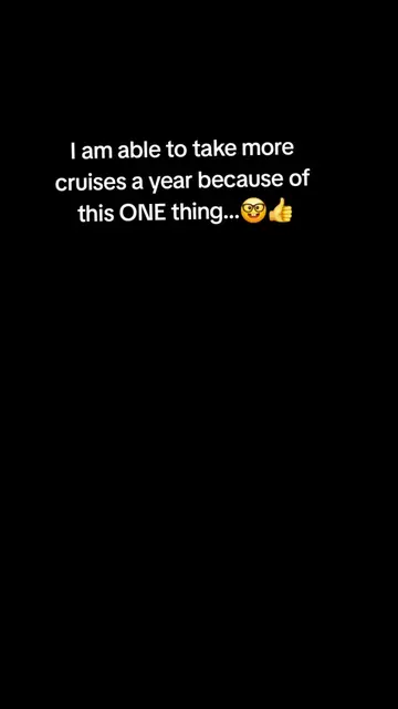everyone asks me how I'm able to go on a cruise every 6 weeks and take my family