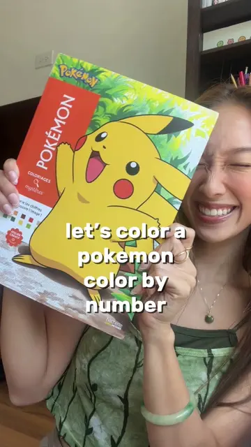 got myself a new color by number book!! 🤩 if you grew up loving pokemon or have