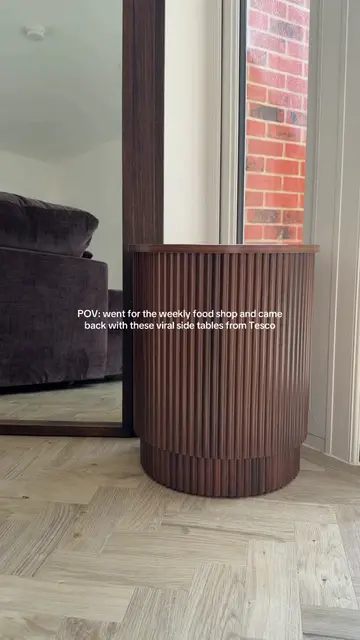 The most gorgeous brown Tesco side table 🤎☁️😍 I can’t believe these were only 