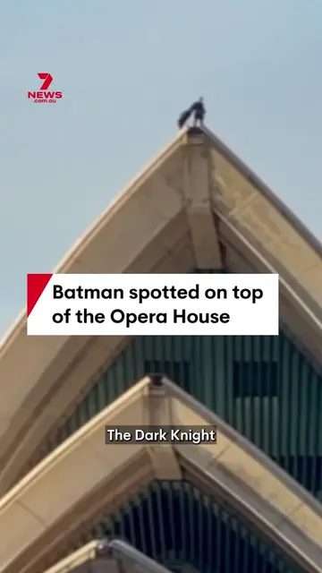 The Dark Knight has traded Gotham City for Sydney. Batman was spotted scaling th