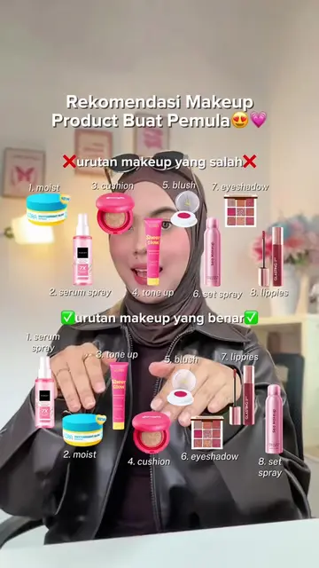 rekomendasi makeup product buat para pemula🫶🏻 #makeup #makeupproducts #rekomen