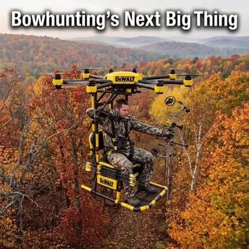 🦌⚡ YOUR TREE STAND JUST GOT A POWER UPGRADE. Introducing the DEWALT- Drone Deer