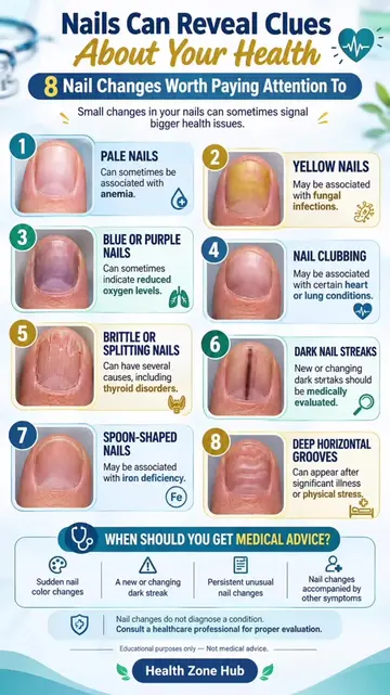 Nails Can Reveal Clues About Your Health 🩺💅 #NailHealth #HealthTips #HealthyNa