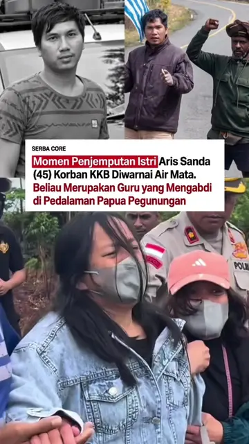Inilah suasana penjemputan istri istri Aris Sanda (45), sopir yang menjadi korba