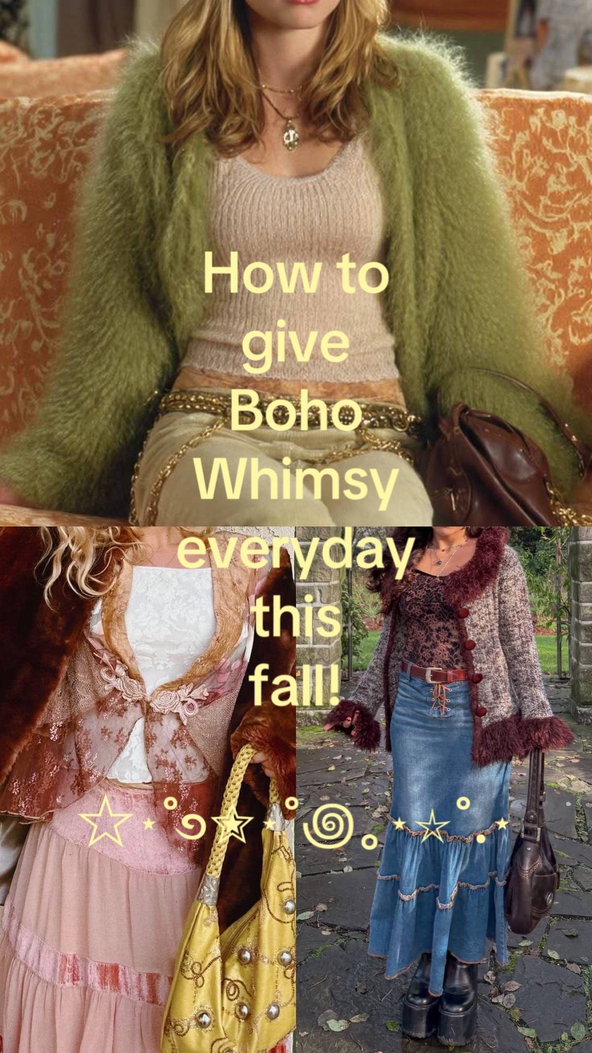 #boho #bohowhimsy #whimsical #fallclothes #viral all pictures found on pinterest