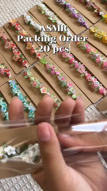 @🌷เอสเอ🌷 packing order 20 pcs #🌷เอสเอ🌷 #handmade #bracelet #packing #asmr 