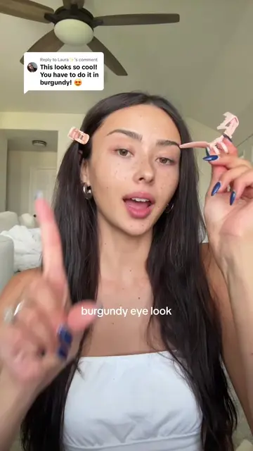 Replying to @Laura✨ attempting burgundy mascara eye makeup ✨ (all products used 