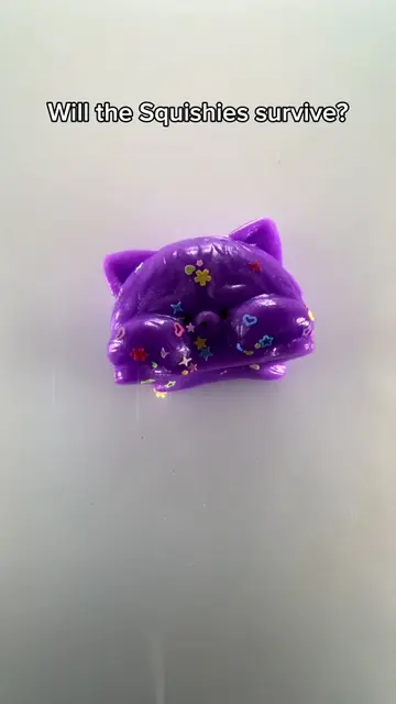 Purple fella was exceptionally sticky 🫟 #squishies #toy #satisfying #smash 
