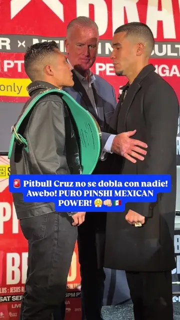 En el face off, Pitbull Cruz se plantó frente a su rival y no se volteó. El otro
