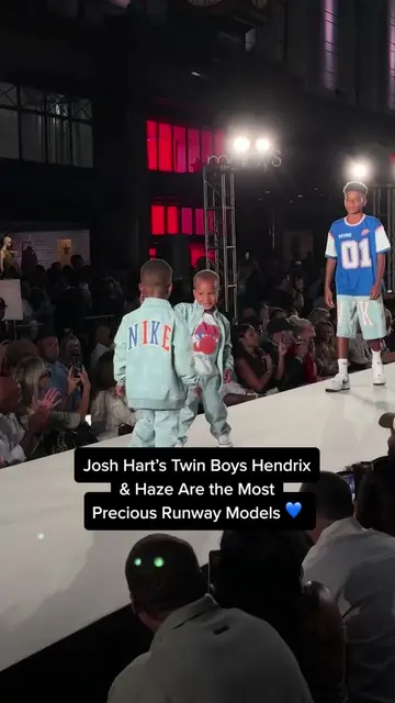 #JoshHart’s twin boys, Hendrix and Haze, had a stylish #NYFW moment as they hit 
