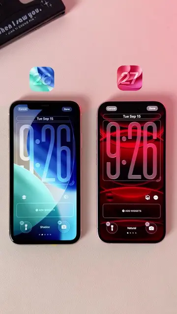 iOS26 vs iOS18：Just turning my iPhone 15 into the iPhone 18 Cherry Red edition.S
