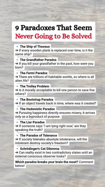Paradoxes That Seem Never Going to Be Solved