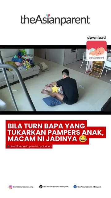 Kalau mak tukar pampers, selalunya tenang je. Tapi bila ayah yang uruskan, macam