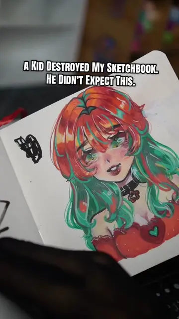 a kid sldestroyed my sketchbook #digitalart #fyp #art #fypシ゚viral🖤tiktok #dessi